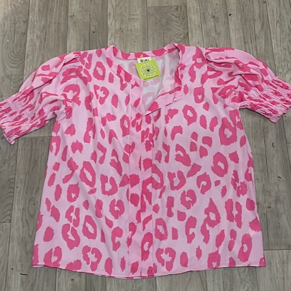 BiBi Ombre Leopard Sleeveless Babydoll Top